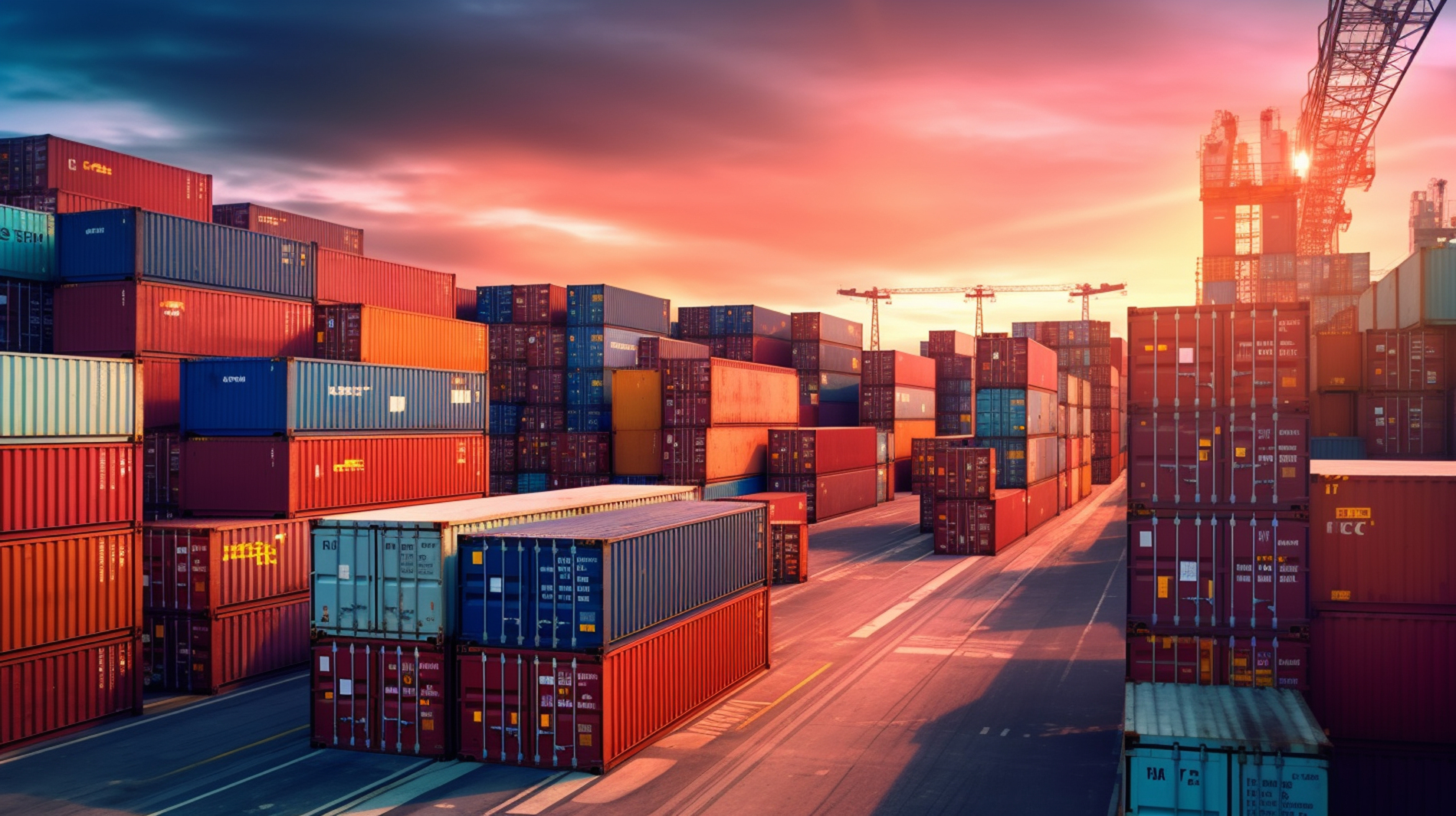 Background cargo in containers freight ships for import export b